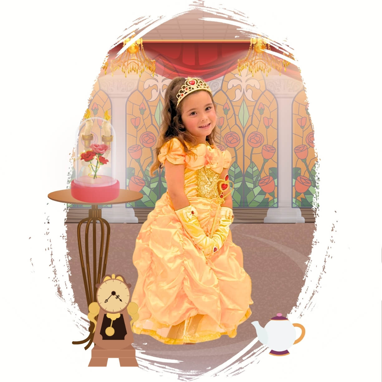 Disney Inspired Princess Belle Dress with Beauty and the Beast Accesso Princess Twirl