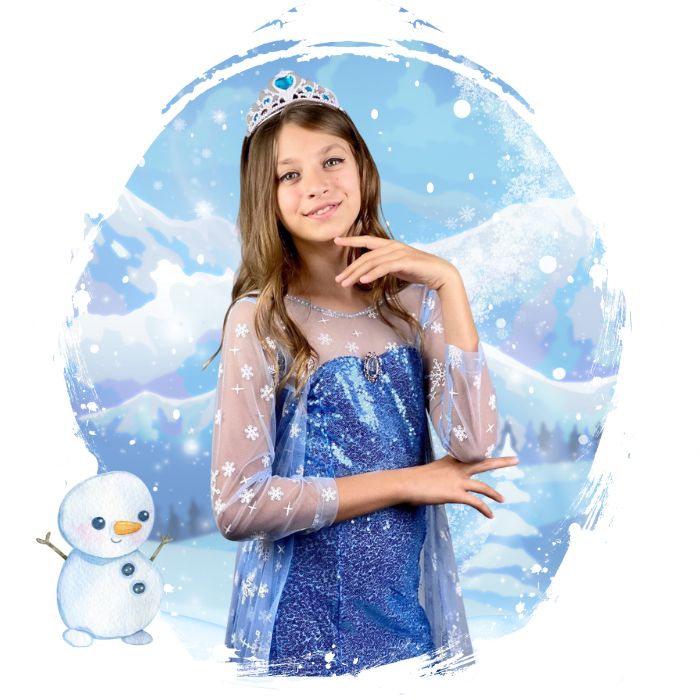 queen-elsa-gliterry-dress-for kids and toddlers