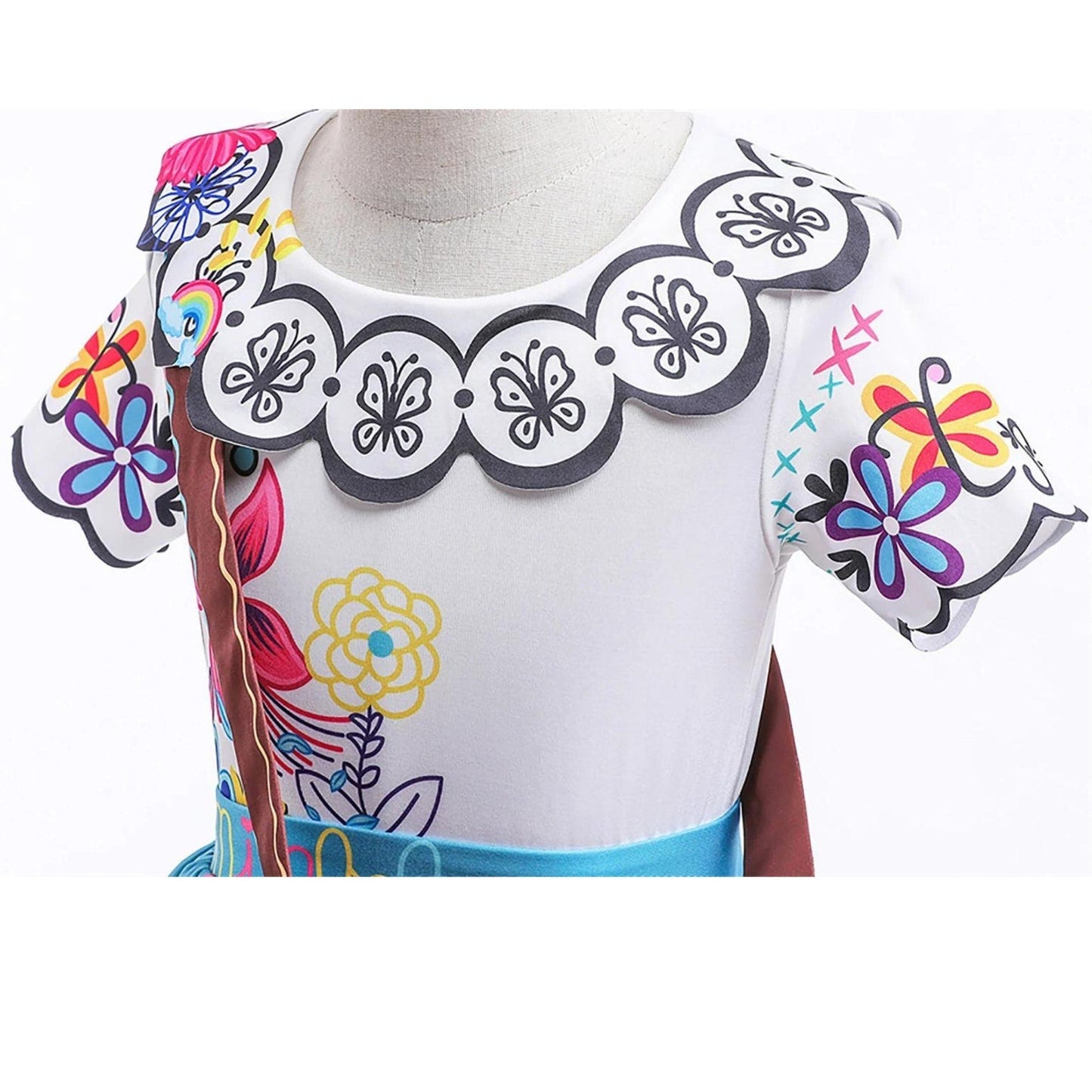 Encanto Mirabel Dress - New Design Inspired Costume Dress-up with REAL TASSELS/TRIM at Border