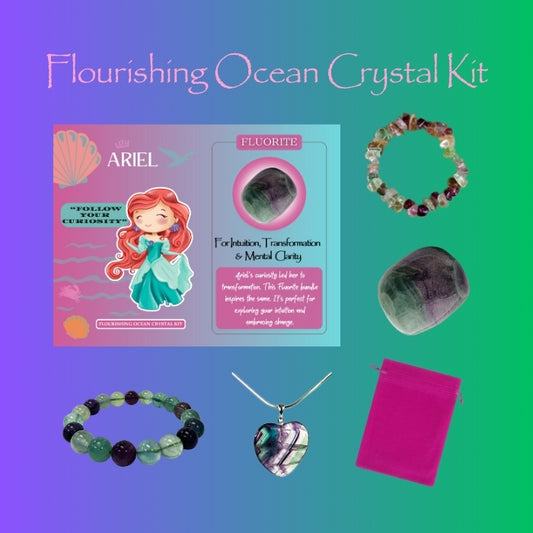 Princess Ariel's Flourishing Ocean Crystal Kit - Fluorite