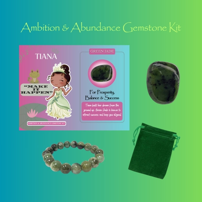 Princess Tiana's Ambition & Abundance Gemstone Kit - Green Jade