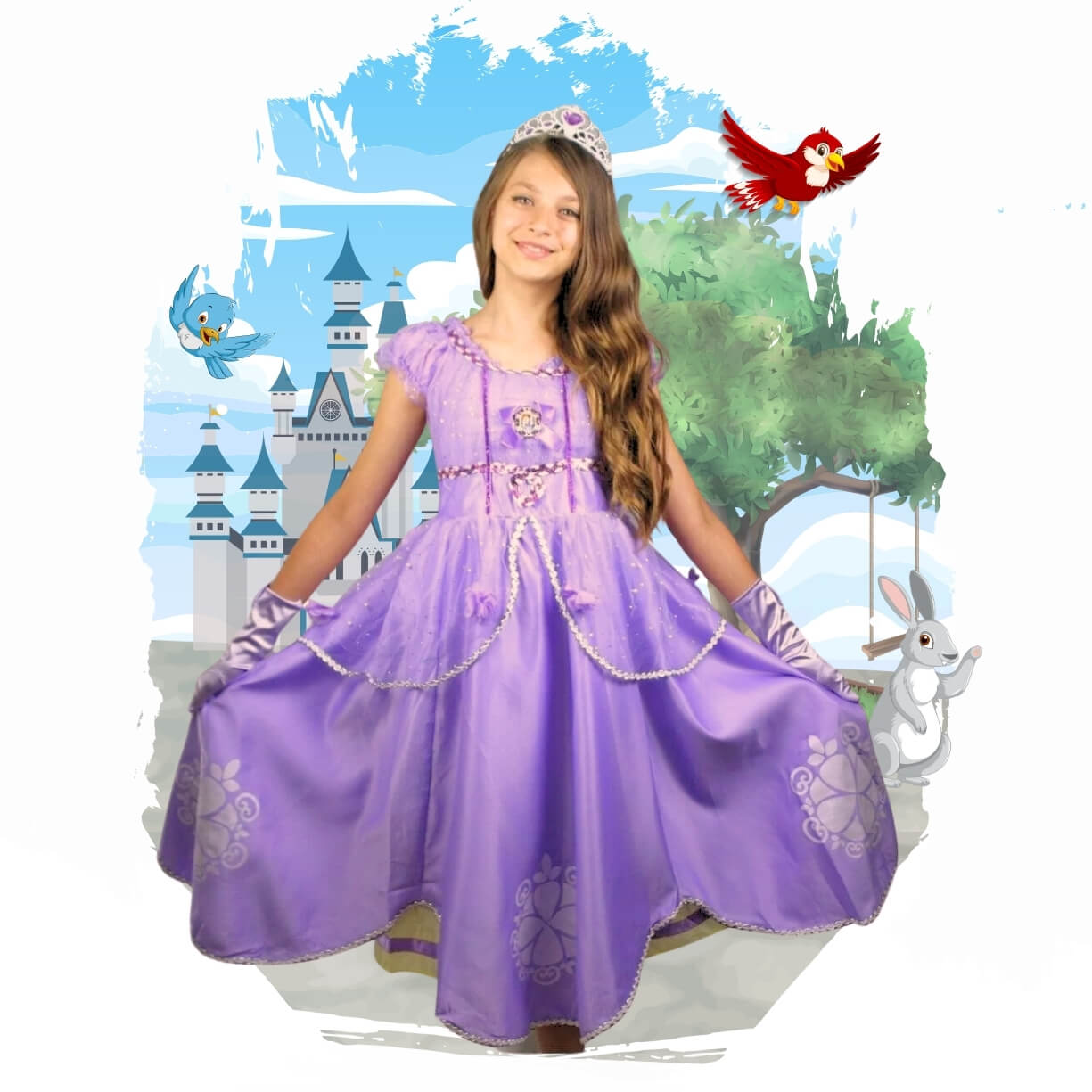 Disney-Inspired Sofia the First Birthday Dress for Little Princesses