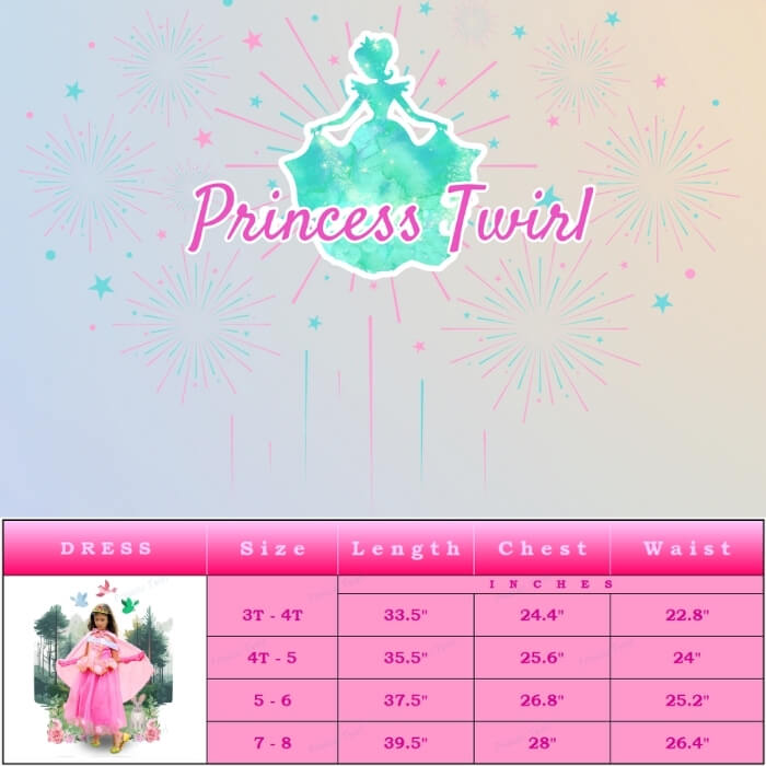white and pink aurora dress for girls age 3 4 5 6 7 8