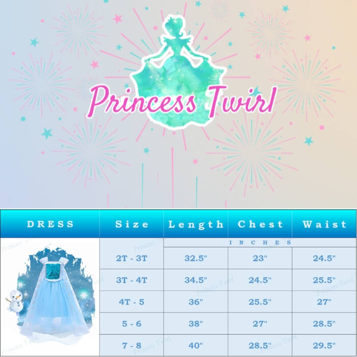 elsa blue dress 2t 3t 4t 5 6 7 8