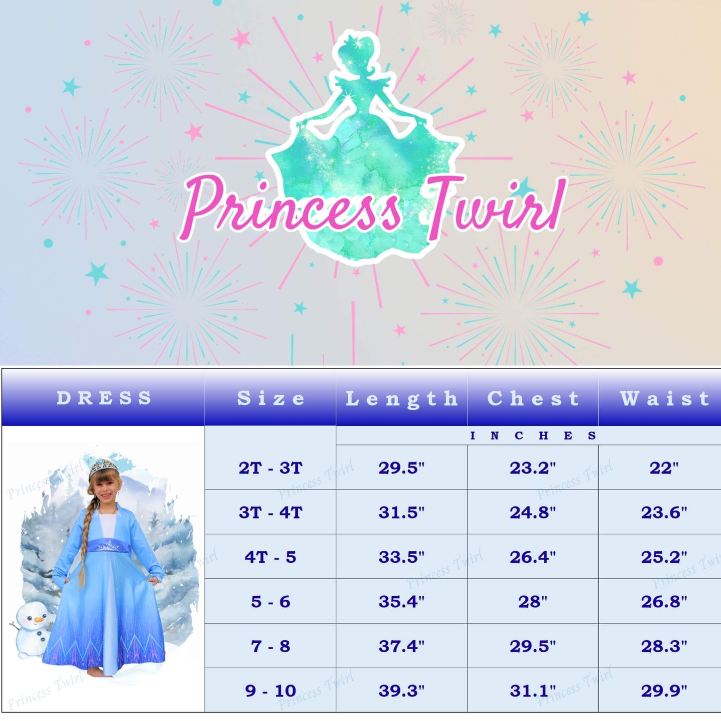 frozen 2 dress elsa for kids age 2 3 4 5 6 7 8 9 10