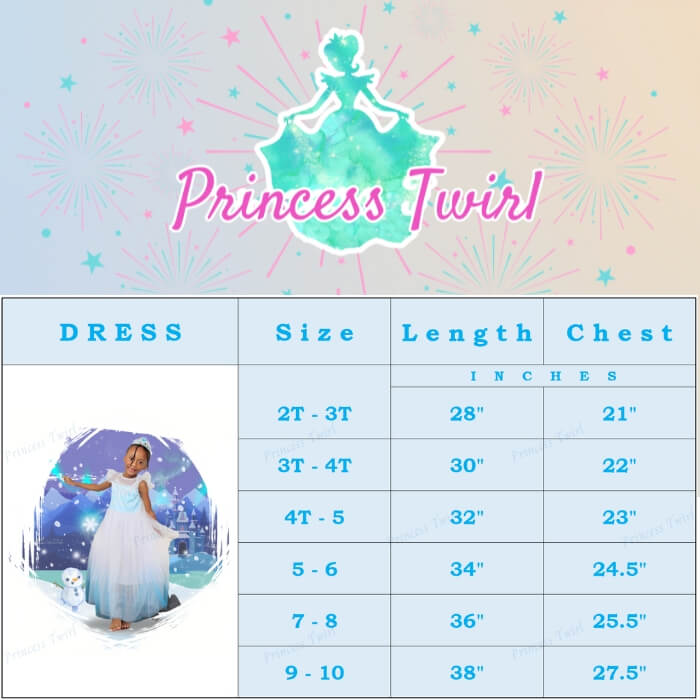 elsa icy dress for kids 2 3 45 6 7 8 9 10