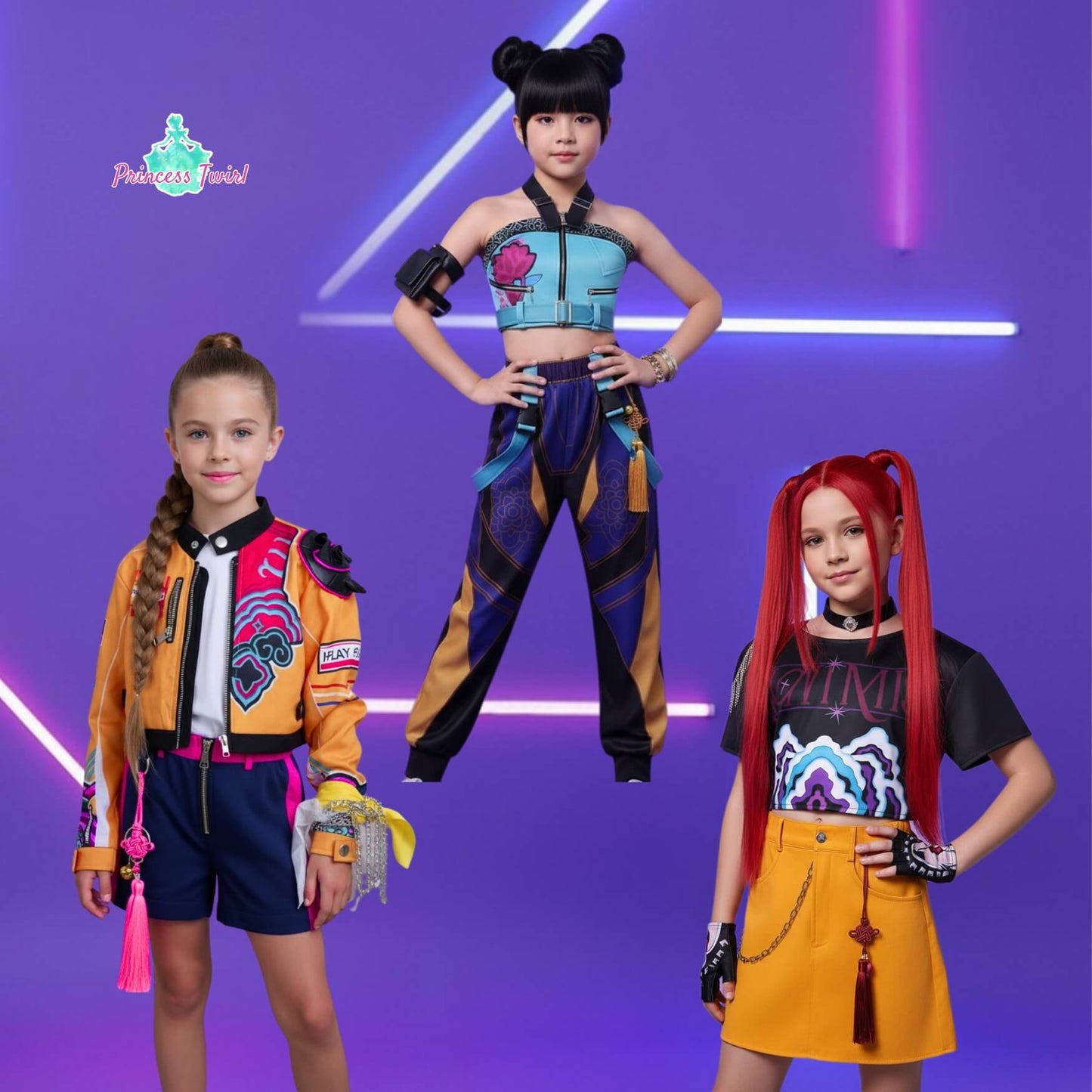 Girls Outfit for Halloween Mira Costume Kpop Demon Hunters inspired 3D Outfits for Girls
