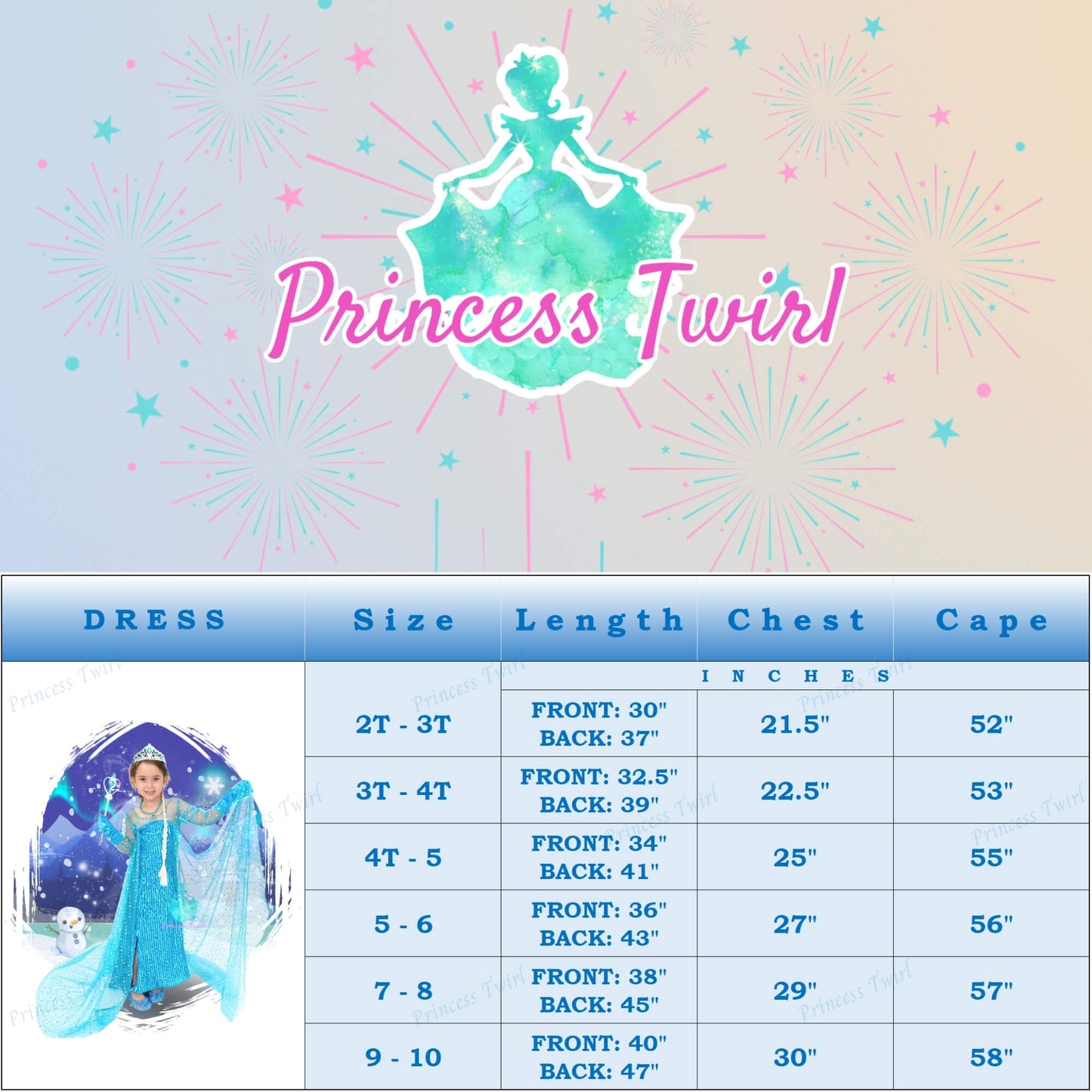 frozen 1 elsa dress for kids 2t 3t 4t 5 6 7 8 9 10