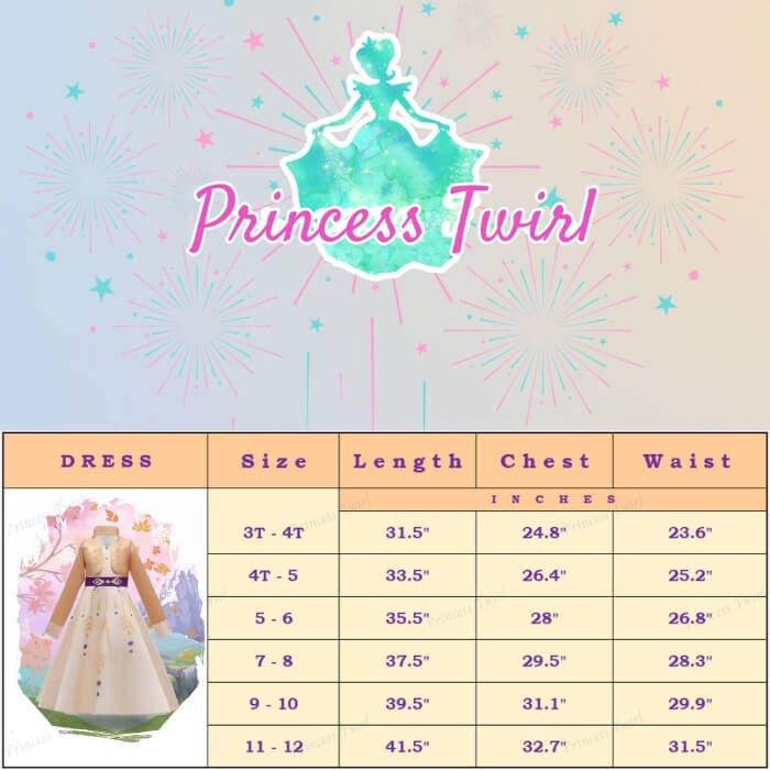 anna pink dress for girls age 3 4 5 6 7 8 9 10 11 12