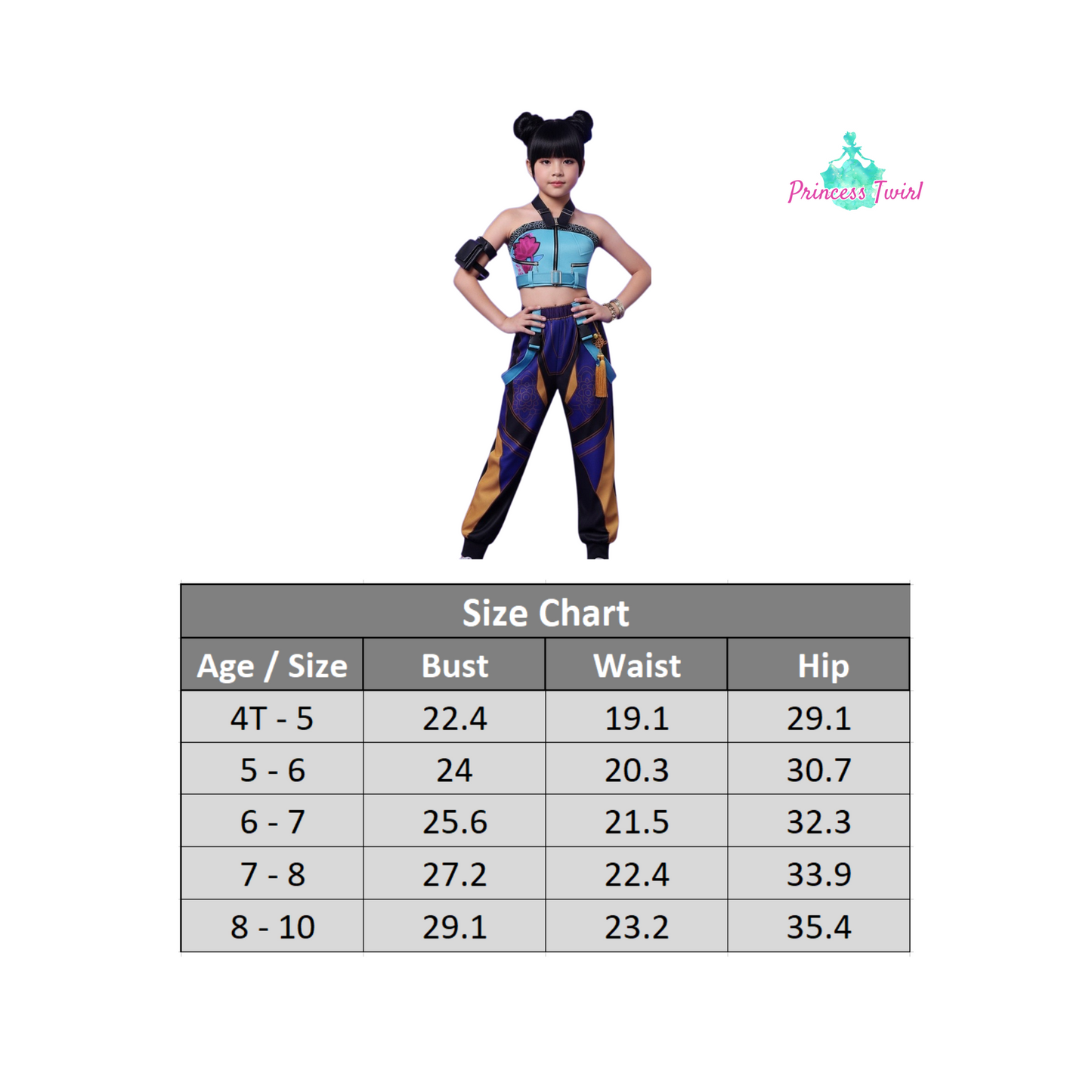 Girls Outfit for Halloween Zoey Costume Kpop Demon Hunters inspired 3D Outfits for Girls