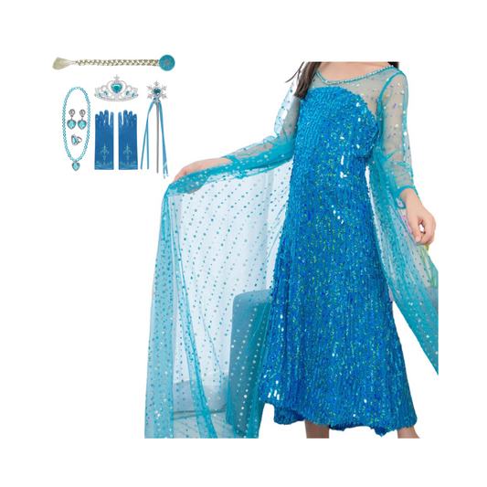 Frozen Elsa Costume: Become the Ice Queen with Dress and Accessories Dress + Accessories
