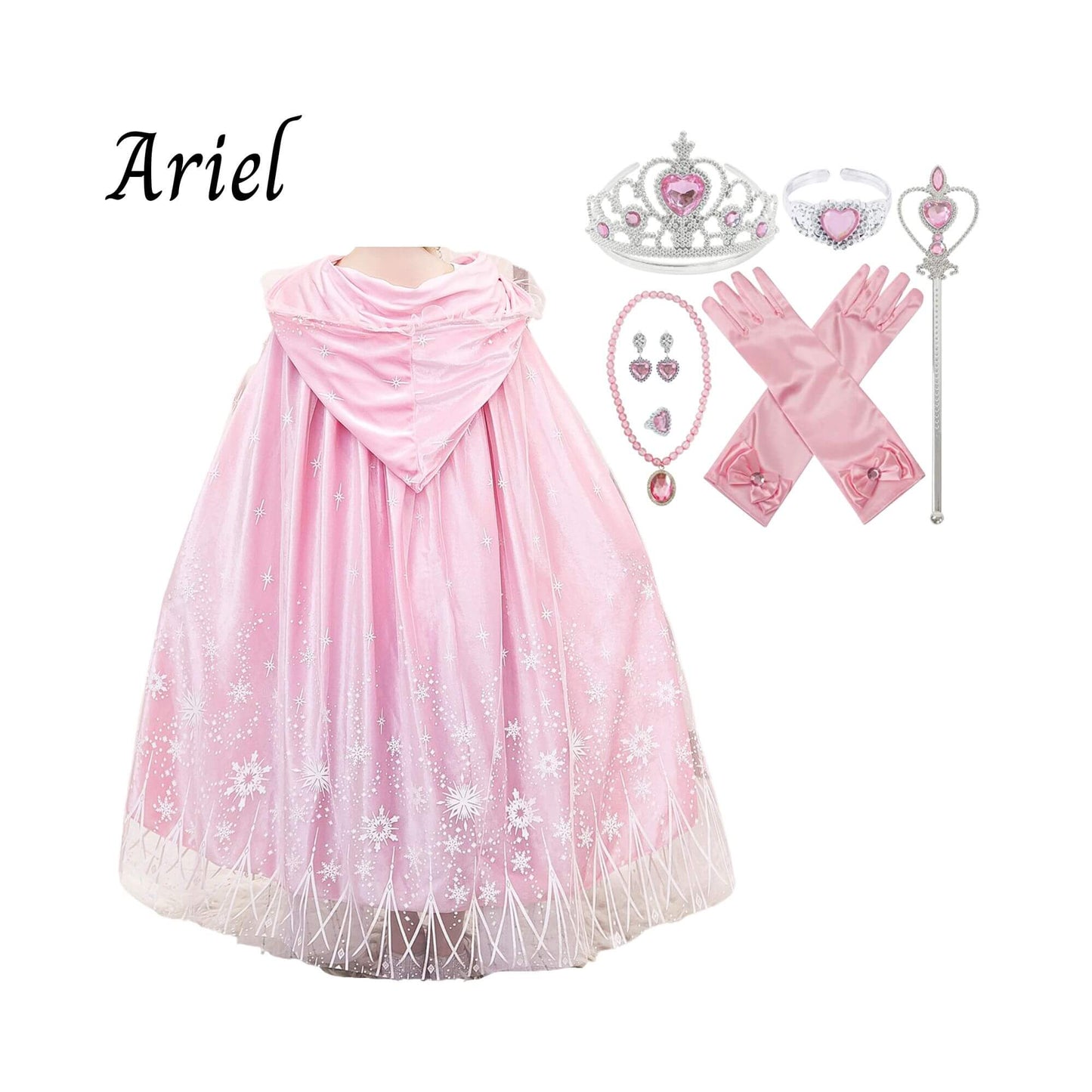 Luxury Princess Cloak with Hooded Cape - Rapunzel and Aurora Inspired, Personalized Tote Bag Included! Perfect for Halloween or a Personalized Gift