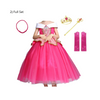 Disney-Inspired Sleeping Beauty Princess Aurora Pink Dress with Accessories. Full Set