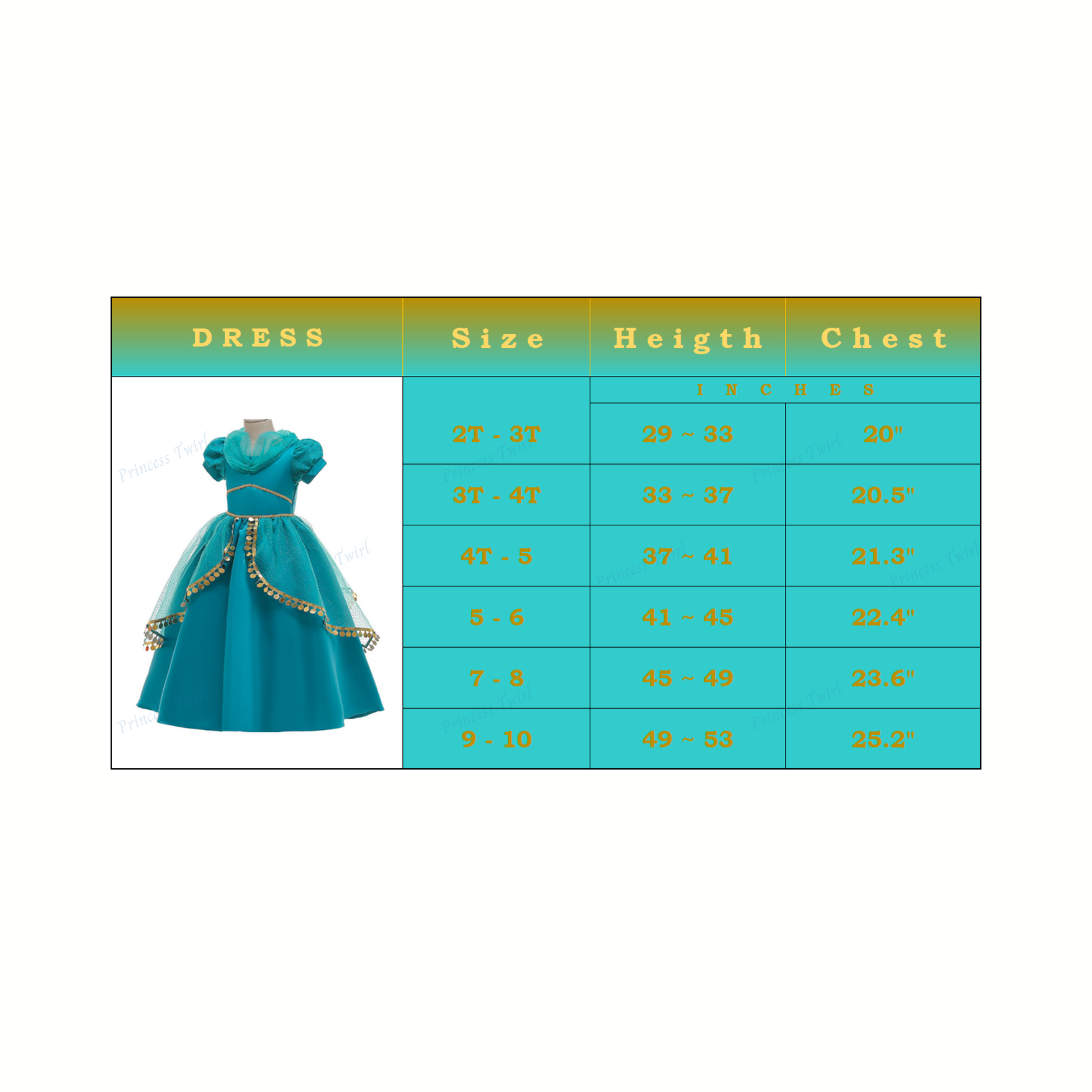 Alladin's Princess Jasmine Deluxe Dress