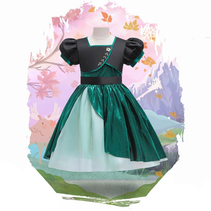 anna disneybound green and black dress for girls