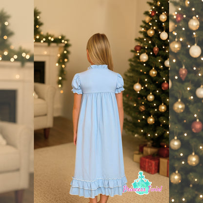 Blue Clara Nutcracker Christmas Morning Dress