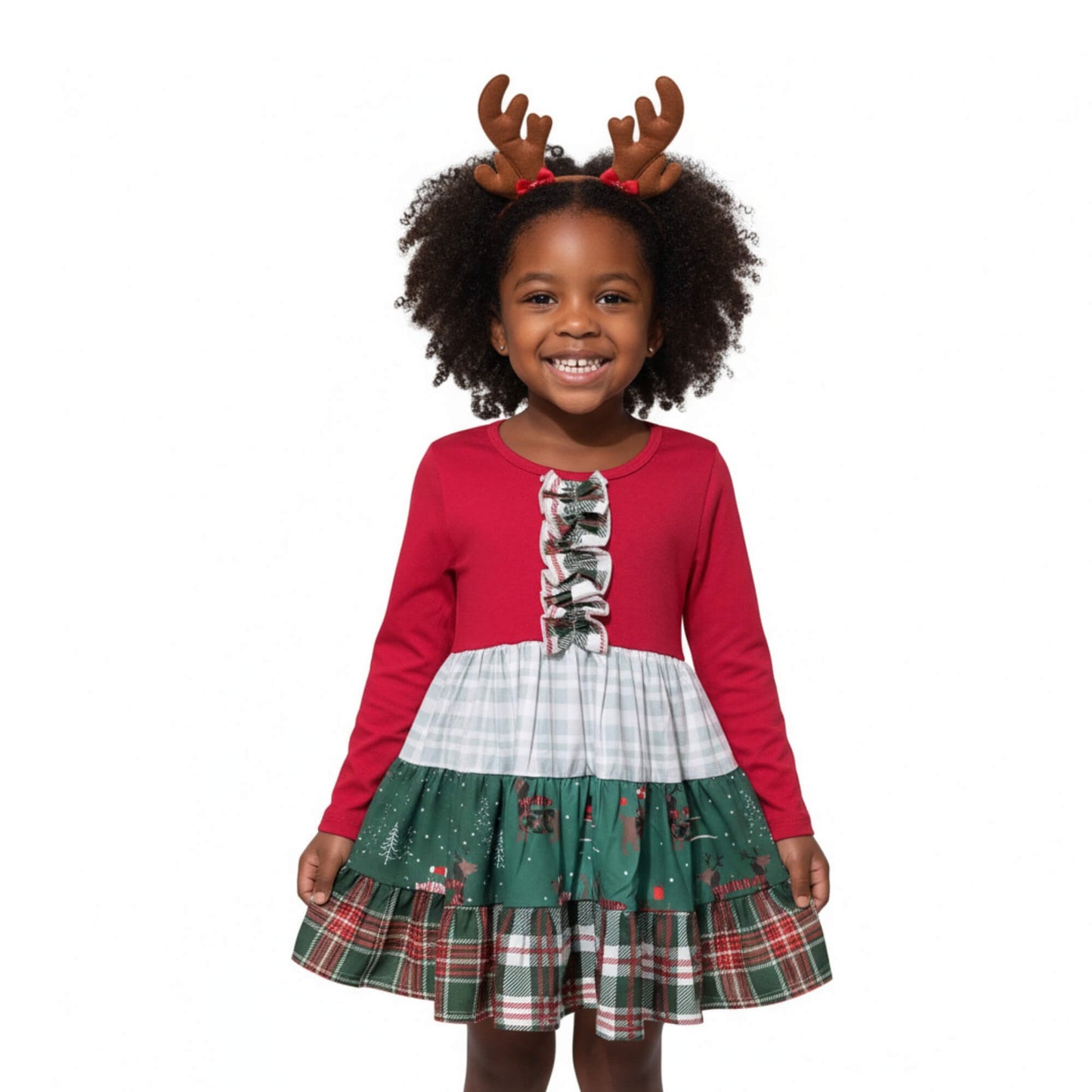 Reindeer Christmas Dress for Girls