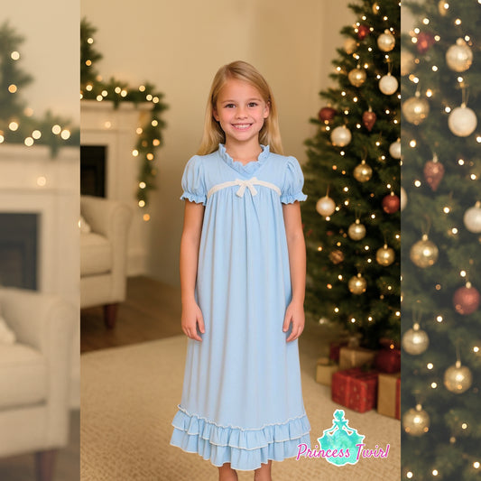 Blue Clara Nutcracker Christmas Morning Dress