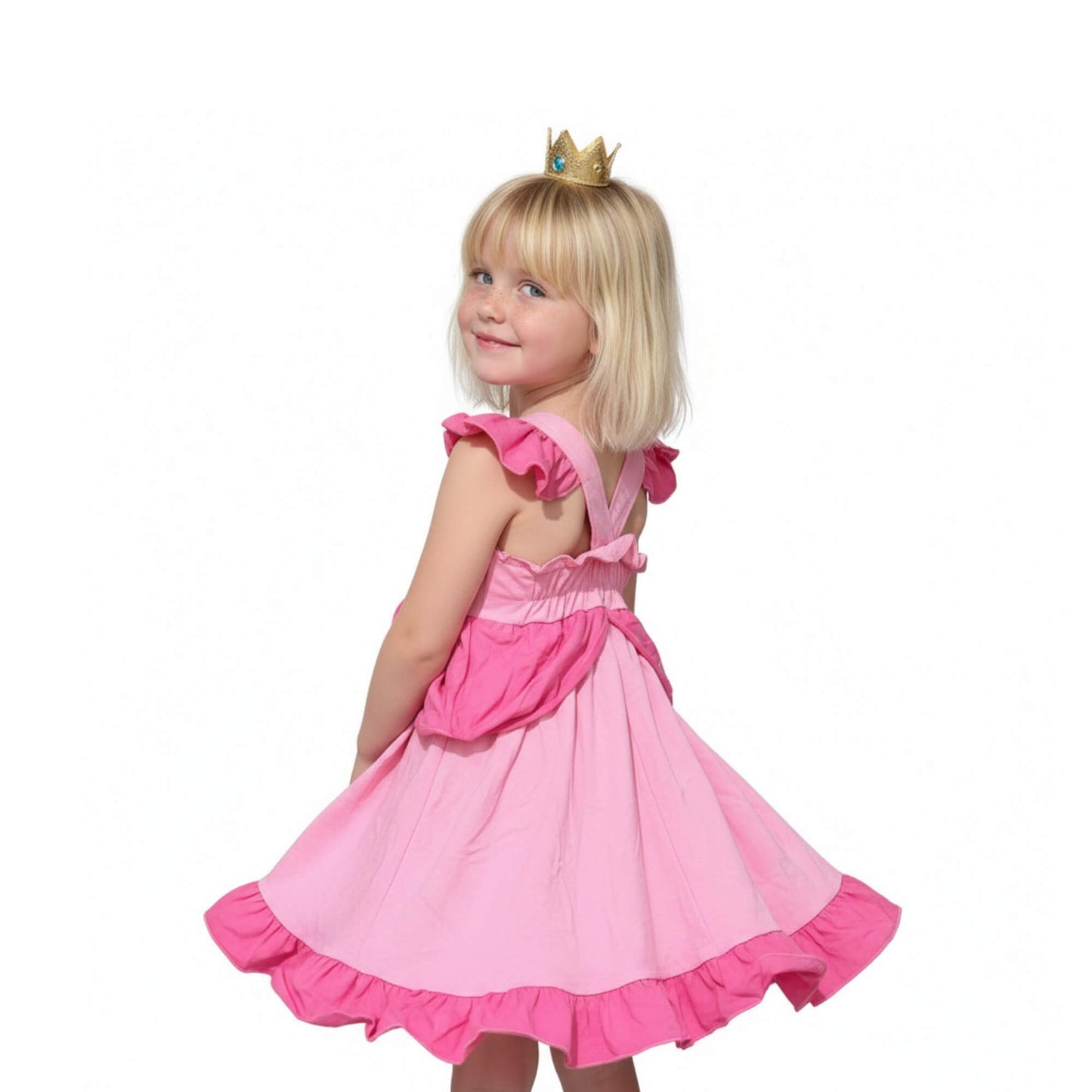 Princess Peach Dress for Girls