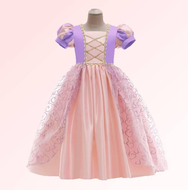 Deluxe Pink Rapunzel Dress - Disney-Inspired Birthday Princess Dress Up Costume