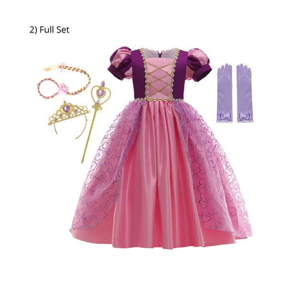 Deluxe Purple Rapunzel Birthday Dress - Disney-Inspired Princess Costume Full Set