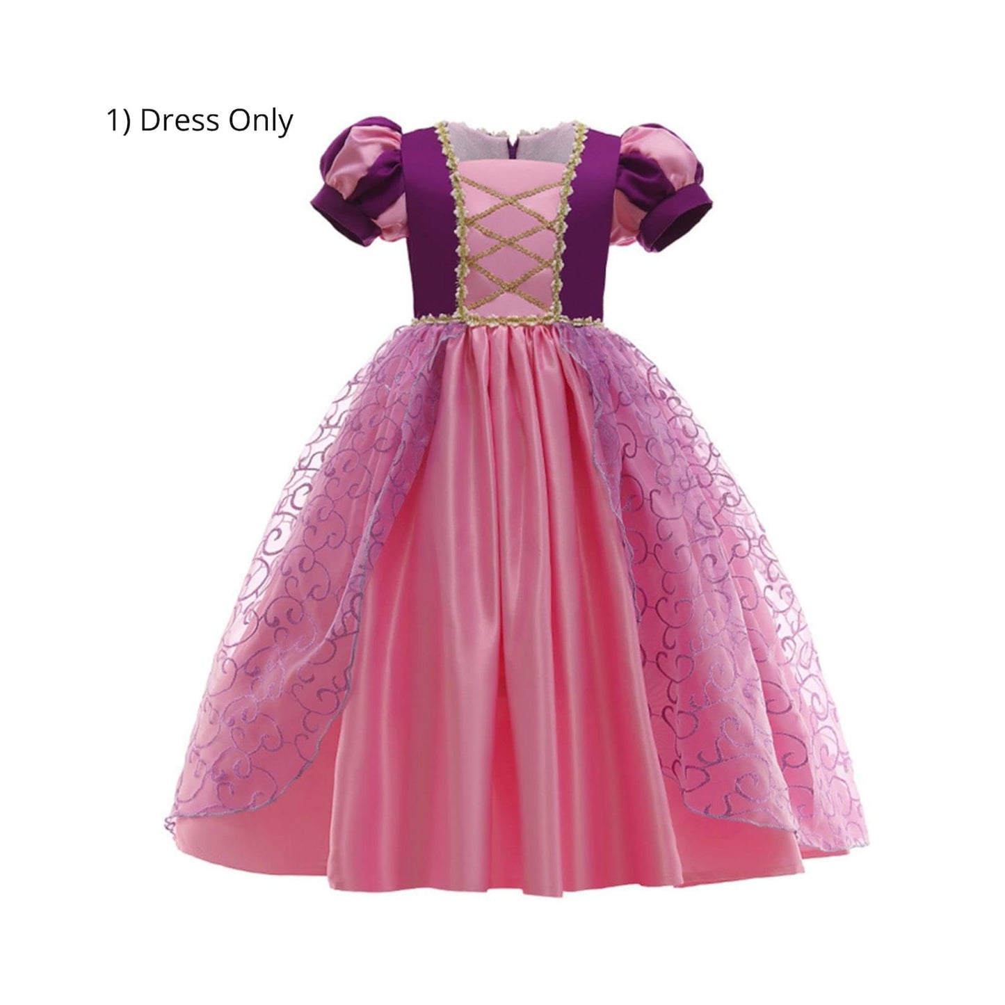 Deluxe Purple Rapunzel Birthday Dress - Disney-Inspired Princess Costume Dress Only