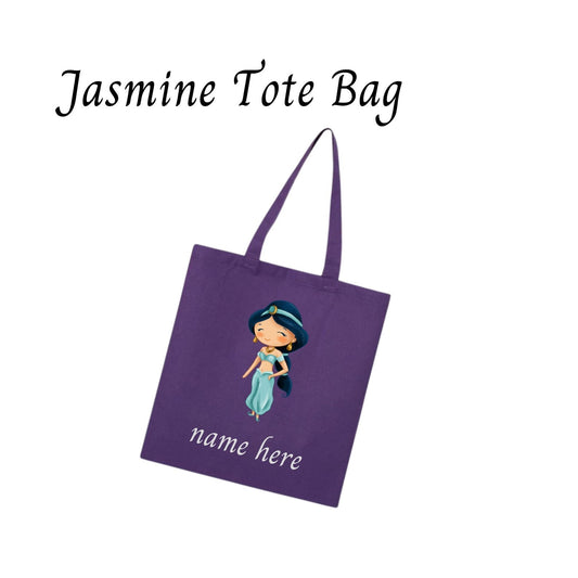 Disney-Inspired Aladdin's Princess Jasmine Accessories with Personalized Tote Bag, Alladin's Princess Jasmine Gift Set Jasmine personalized Tote Bag