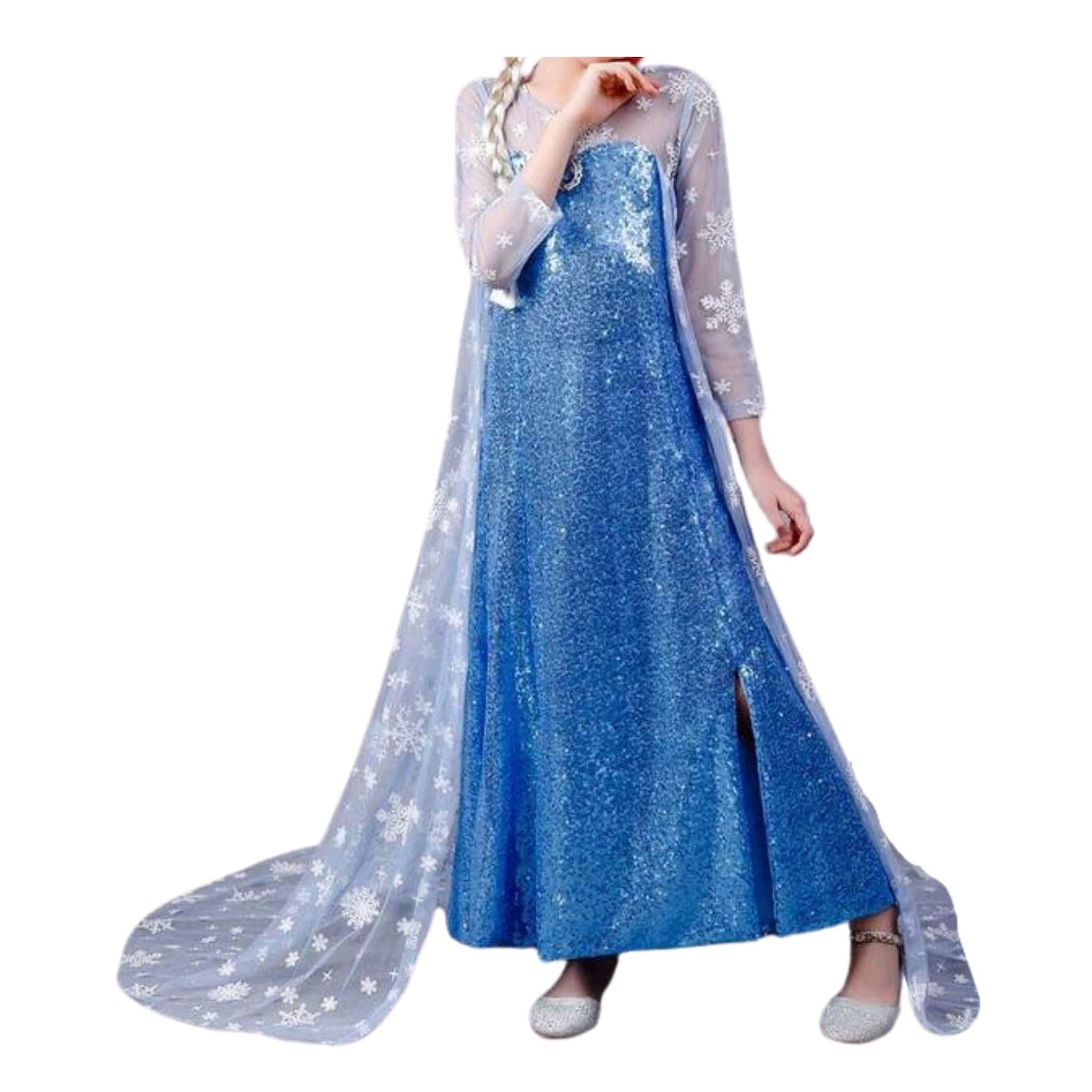 Disney-Inspired Elsa Ice Queen Dress for Birthday or Halloween