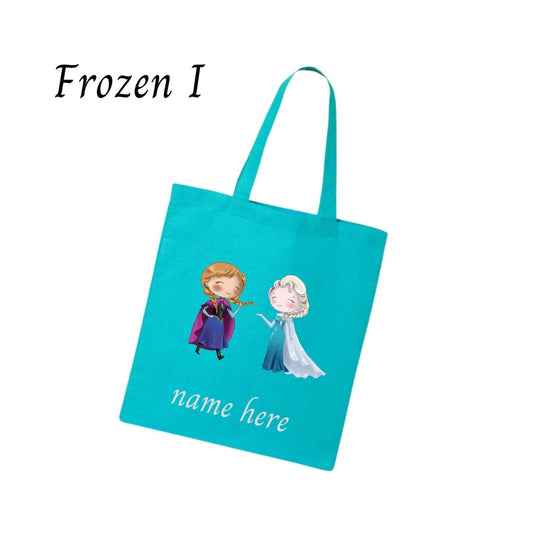 Disney-Inspired Frozen Princess Elsa, Anna & Olaf Personalized Tote Bags Frozen I: Elsa & Anna Tote Bag