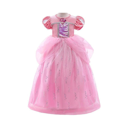 Disney-Inspired Pink Little Mermaid Ariel Dress with Birthday Accessories