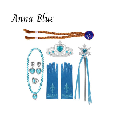 Disney-Inspired Princess Anna Frozen 2 Accessories with Personalized Tote Bag, Princess Anna Frozen 2 Gift Set Anna Blue Accessories