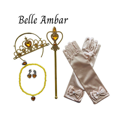 Disney-Inspired Princess Belle Beauty and the Beast Accessories with Personalized Tote Bag, Princess Belle Beauty and the Beast Gift Set Belle Ambar Accessories