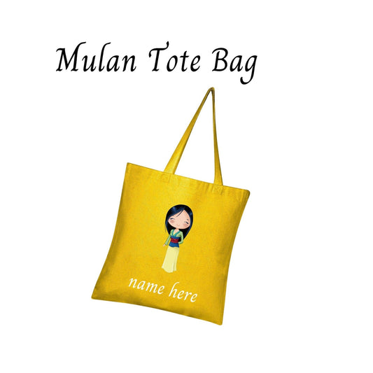Disney-Inspired Princess Mulan Accessories with Personalized Tote Bag, Princess Mulan Gift Set Mulan personalized Tote Bag