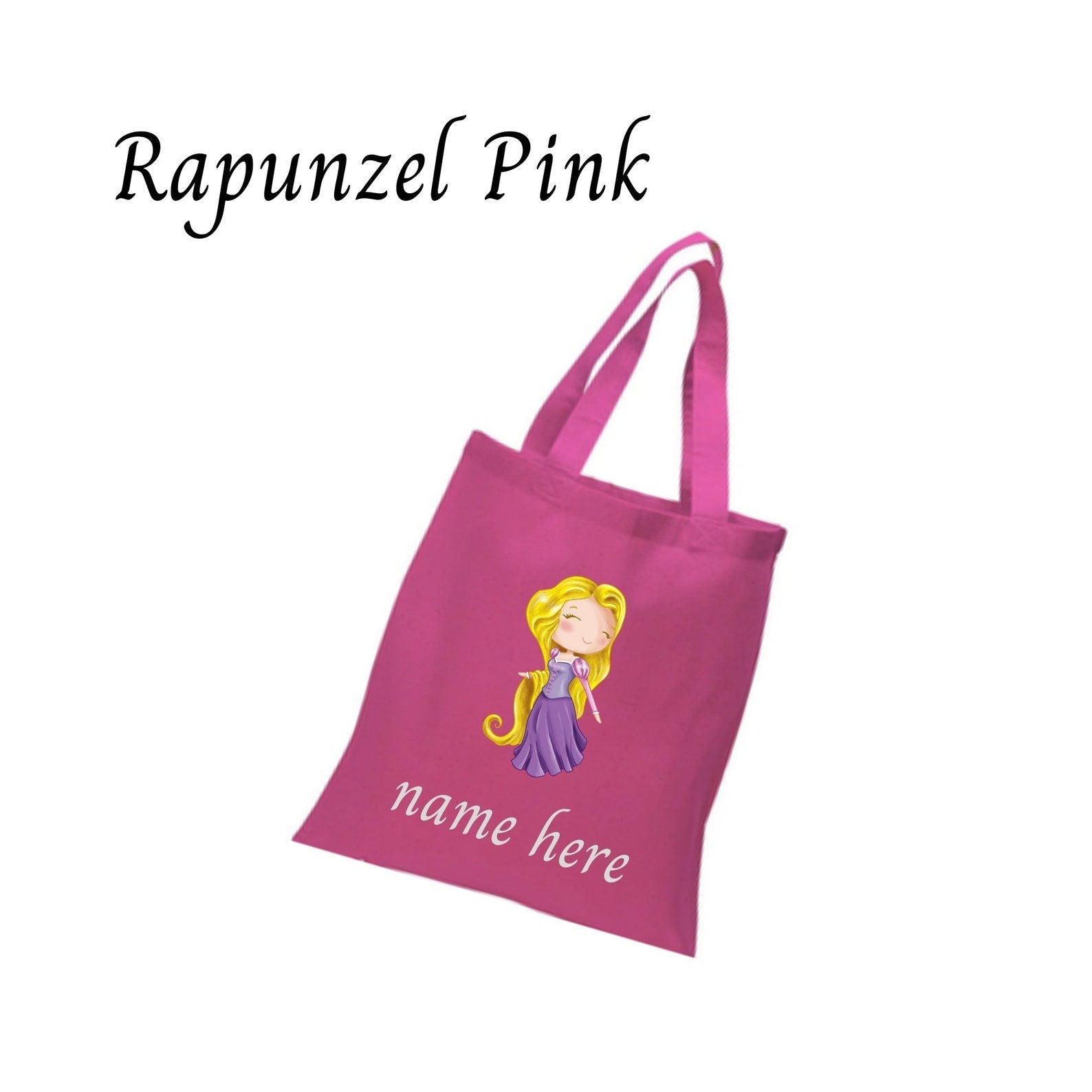 Disney-Inspired Princess Rapunzel Tangled Accessory Set + Personalized Tote Bag, Princess Rapunzel Tangled Gift Set Rapunzel Pink personalized Tote Bag