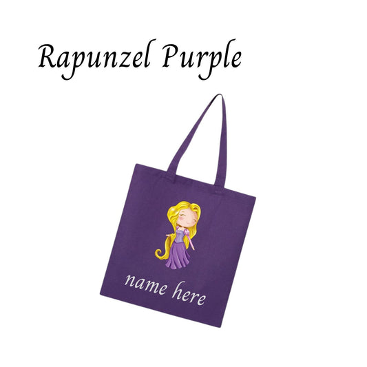 Disney-Inspired Princess Rapunzel Tangled Accessory Set + Personalized Tote Bag, Princess Rapunzel Tangled Gift Set Rapunzel Purple personalized Tote Bag