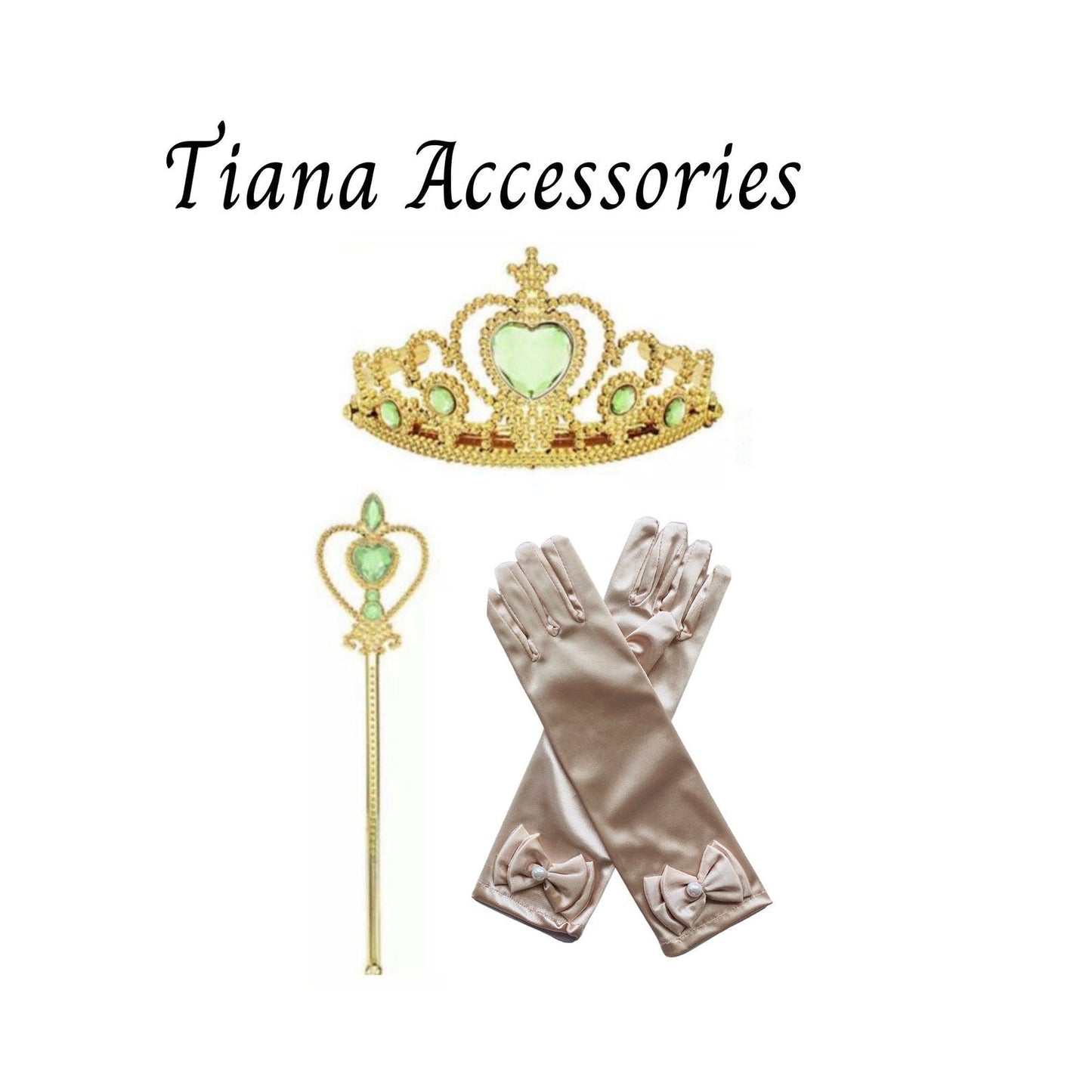 Disney-Inspired Princess Tiana Accessories with Personalized Tote Bag, Princess Tiana Gift Set Tiana Accessories