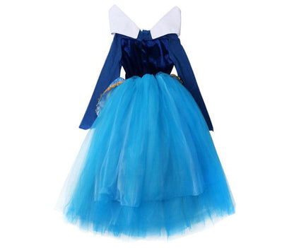 Disney-Inspired Sleeping Beauty Princess Aurora Blue Dress with Accessories