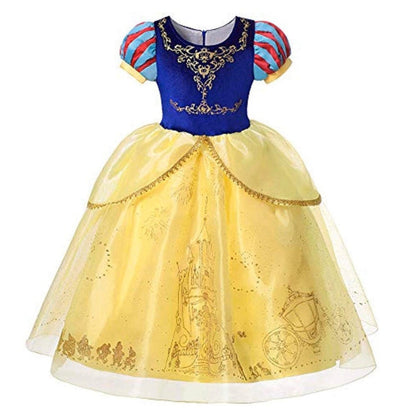 Disney-Inspired Snow White Deluxe Dress for Girls and Toddlers Costume