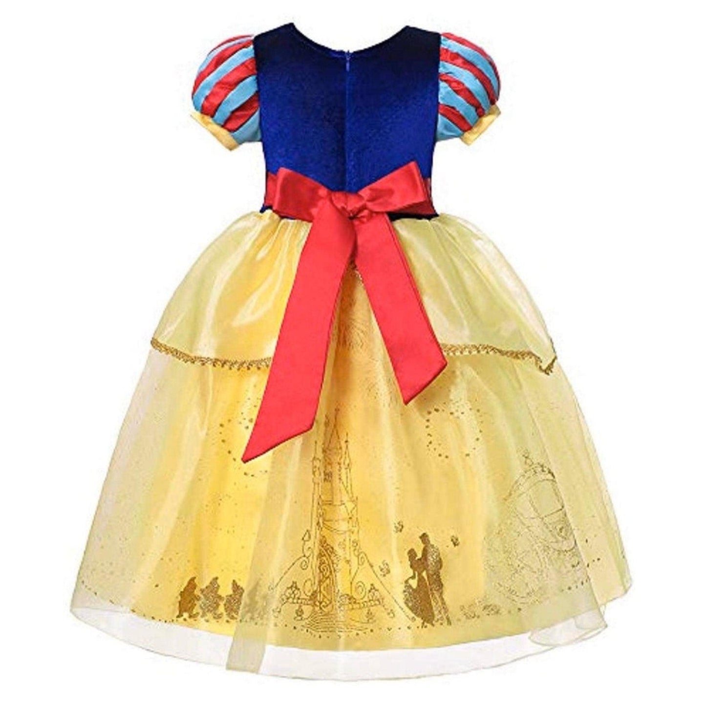 Disney-Inspired Snow White Deluxe Dress for Girls and Toddlers Costume