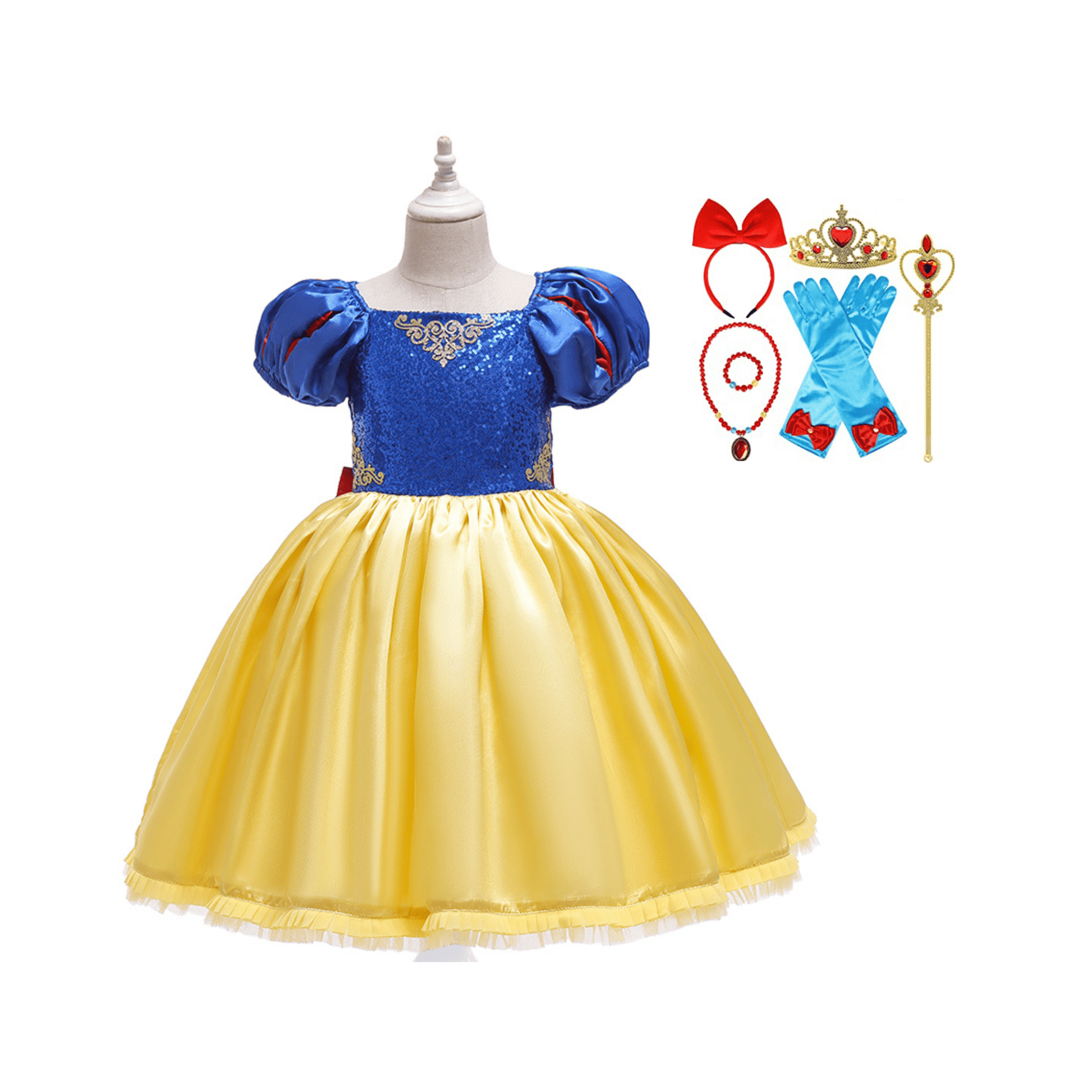 Disney-Inspired Snow White Dress for Girls and Toddlers