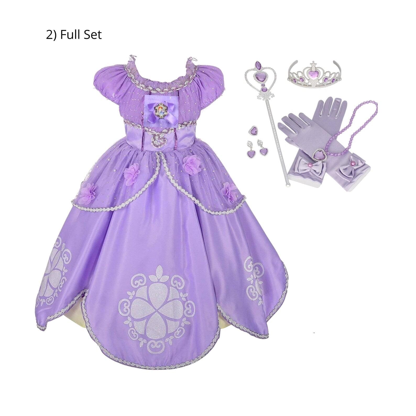 Disney-Inspired Sofia the First Birthday Dress for Little Princesses Full Set