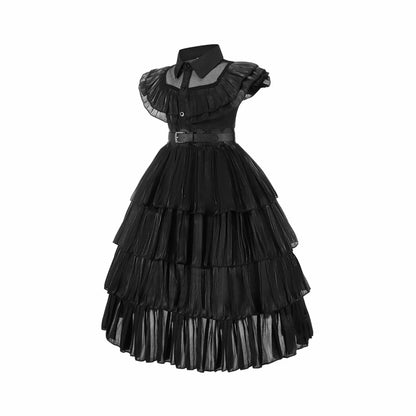 Disney-Inspired Wednesday Addams Dress, party costume, and Halloween Outfit