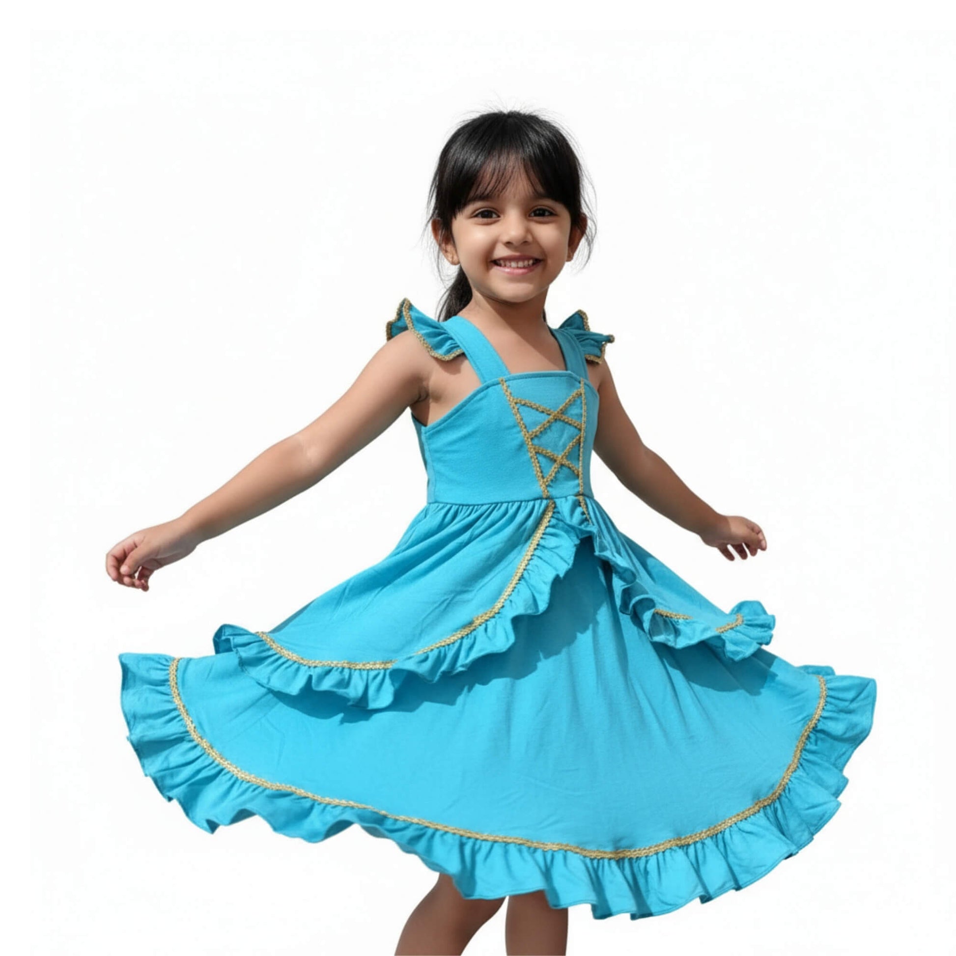 Arab Princess Turquoise Dress for Kids Everyday Costume