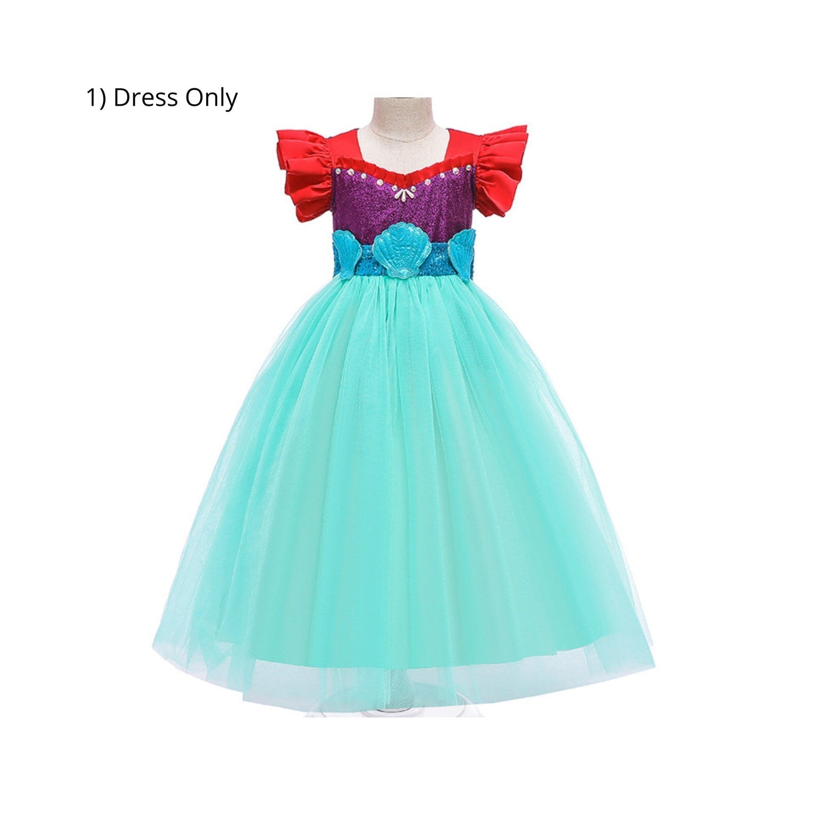 Dive into adventure with Ariel’s little mermaid Disney-Inspired dress Dress Only