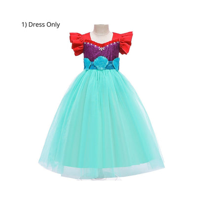 Dive into adventure with Ariel’s little mermaid Disney-Inspired dress Dress Only