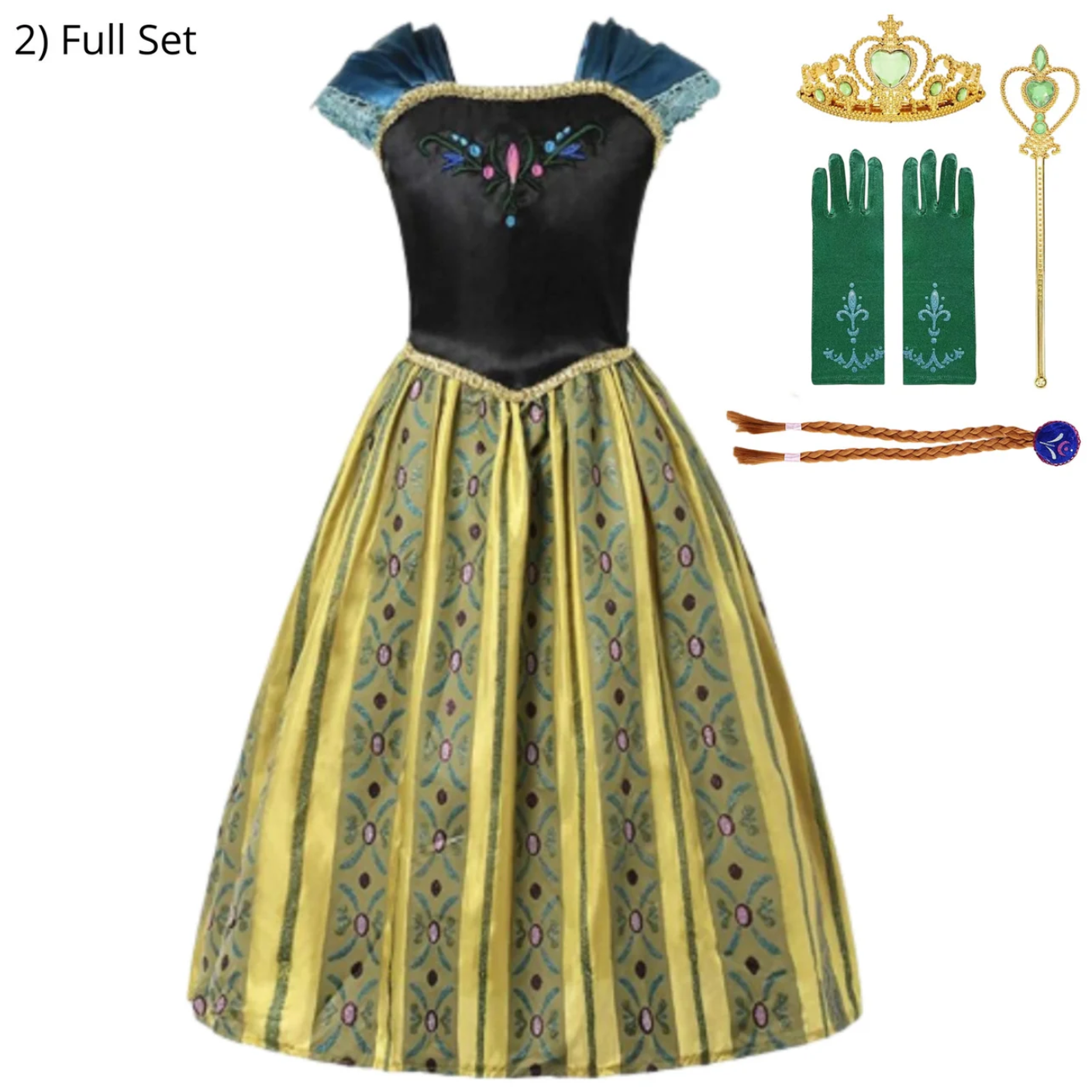 Dress like Royalty with Anna's Coronation Frozen Dress and Accessories Full Set