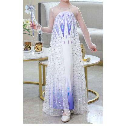 Elsa Birthday Dress with Frozen 2 Accessories Dress Only