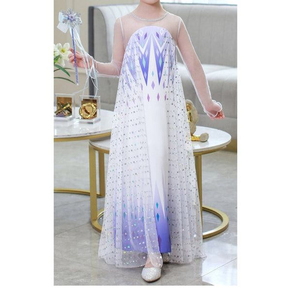 Elsa Birthday Dress with Frozen 2 Accessories Dress Only