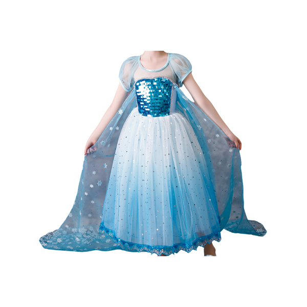 Elsa Blue Ice Queen Dress Perfect Frozen Birthday Christmas or Any Occasion Gift