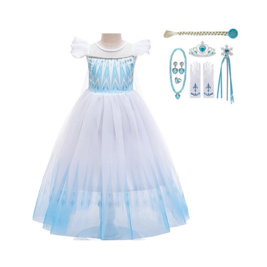 Elsa Frozen 2 Dress and Gift Set for a magical birthday Dress + Accessories